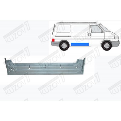 Дверь Боковая Сдвижная (правая) Нижняя Polcar для Volkswagen T4 1996-2003 - фото