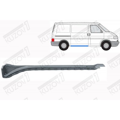 Порог (правый) Внутренний, POLCAR для Volkswagen T4 1996-2003 - фото